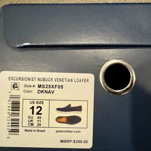 NWT IN BOX! Peter Millar Excursionist Nubuck Leather Venetian Loafer -12 - Picture 9 of 11